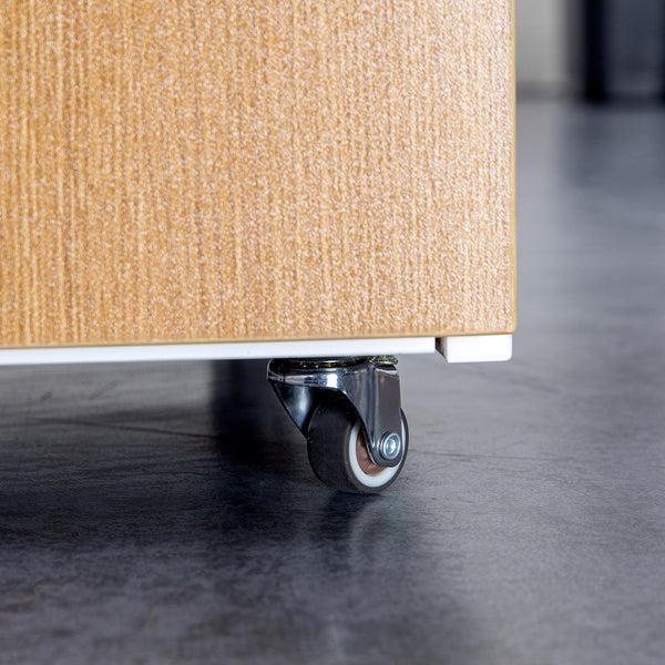 Restaurantware RW Hardware Gray Swivel Plate Caster - With Brakes And Mounting Hardware - 1" - 4 Count Box
