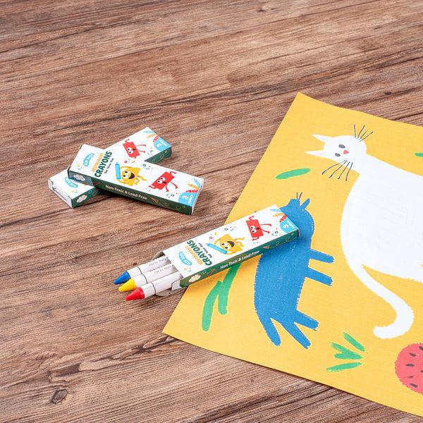 Restaurantware RW Kids Assorted Restaurant Crayons - 3 Pack In Print Box - 1000 Count Box