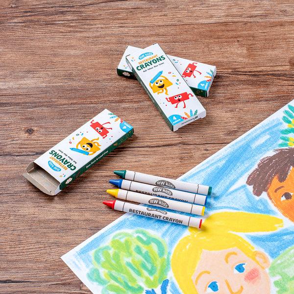 Restaurantware RW Kids Assorted Restaurant Crayons - 4 Pack In Print Box - 1000 Count Box