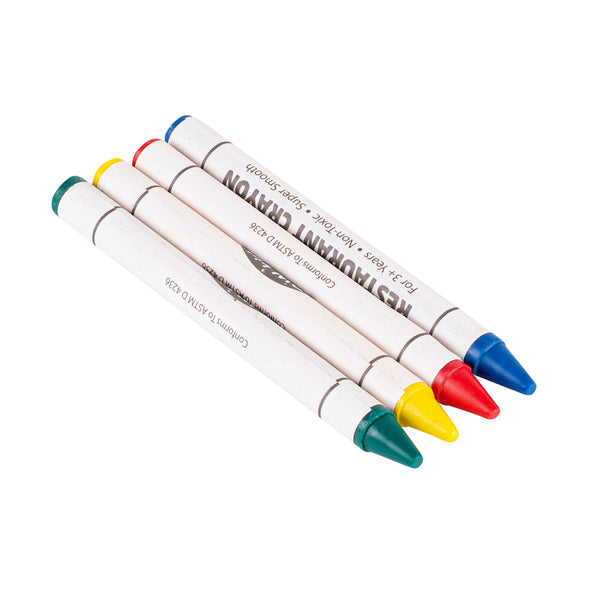 Restaurantware RW Kids Assorted Restaurant Crayons - 4 Pack In Print Box - 1000 Count Box