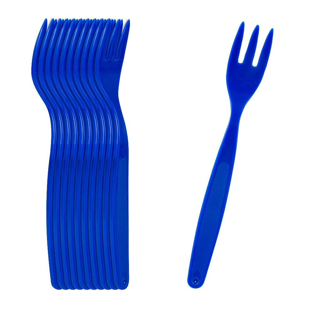 restaurantware RW Kids Blue Plastic Fork - 6 3/4" - 10 count box