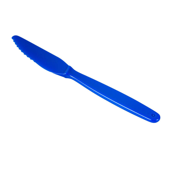 Restaurantware RW Kids Blue Plastic Knife - 7" - 10 Count Box