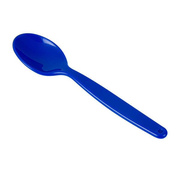 Restaurantware RW Kids Blue Plastic Spoon - 6 3/4" X 1 1/4" - 10 Count Box