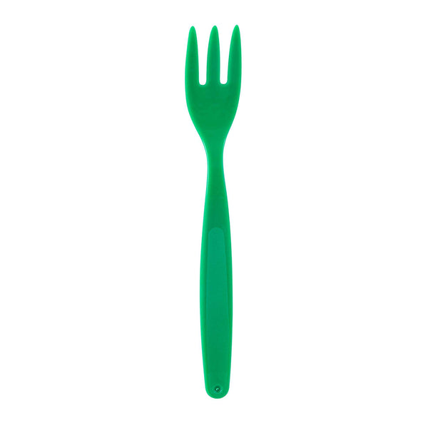 Restaurantware RW Kids Green Plastic Fork - 6 3/4" - 10 Count Box