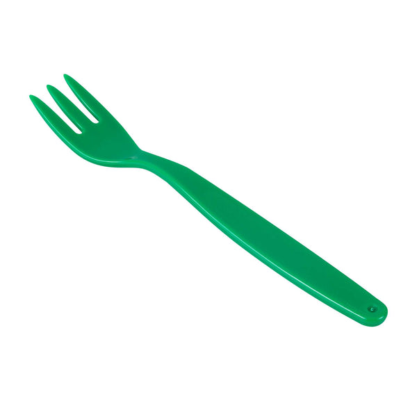 Restaurantware RW Kids Green Plastic Fork - 6 3/4" - 10 Count Box