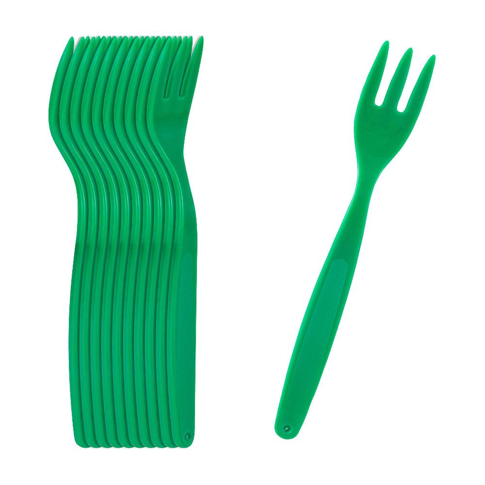 restaurantware RW Kids Green Plastic Fork - 6 3/4" - 10 count box