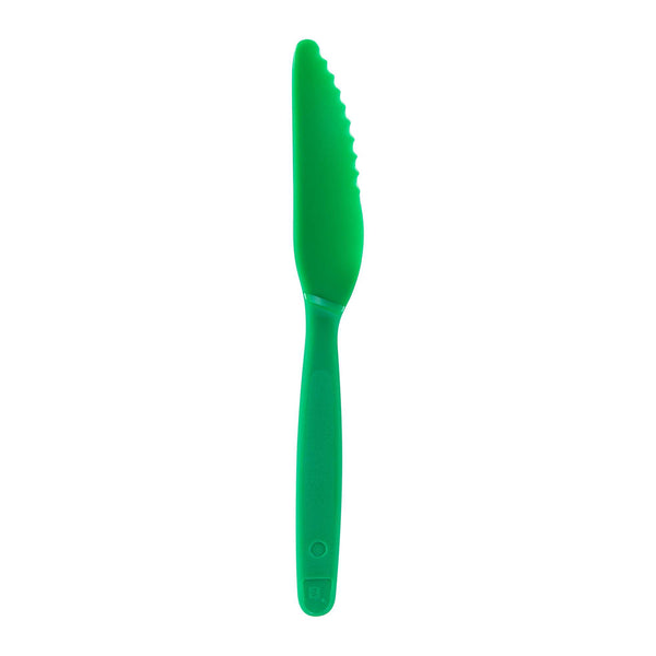 Restaurantware RW Kids Green Plastic Knife - 7" - 10 Count Box