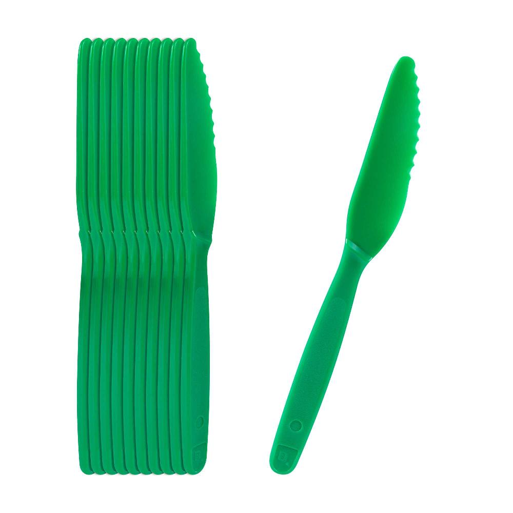 restaurantware RW Kids Green Plastic Knife - 7" - 10 count box