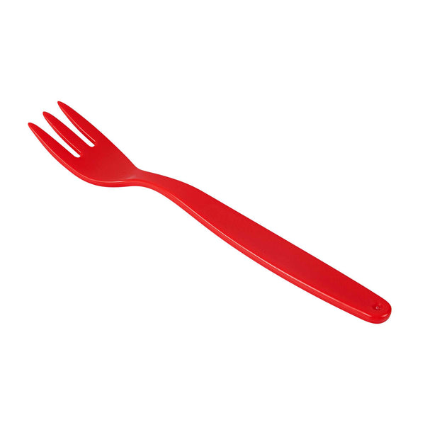 Restaurantware RW Kids Red Plastic Fork - 6 3/4" - 10 Count Box