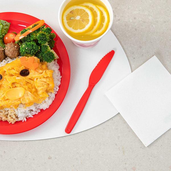 Restaurantware RW Kids Red Plastic Knife - 7" - 10 Count Box
