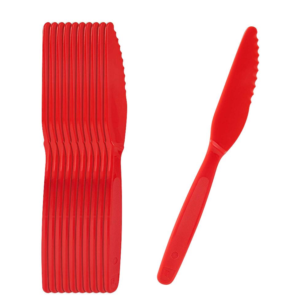 restaurantware RW Kids Red Plastic Knife - 7" - 10 count box