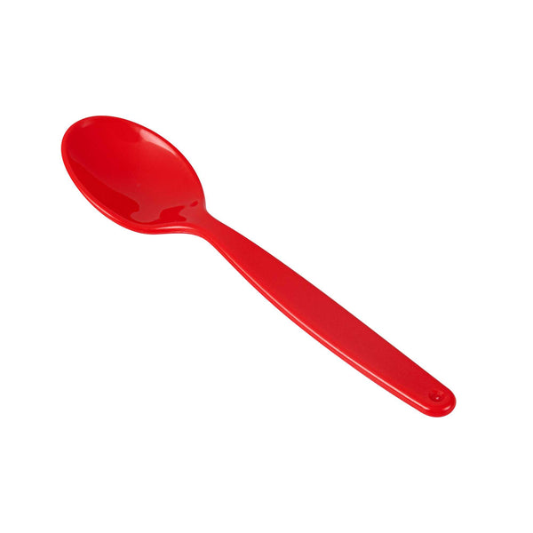 Restaurantware RW Kids Red Plastic Spoon - 6 3/4" X 1 1/4" - 10 Count Box