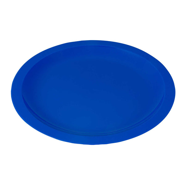 Restaurantware RW Kids Round Blue Plastic Plate - 9" X 9" - 10 Count Box