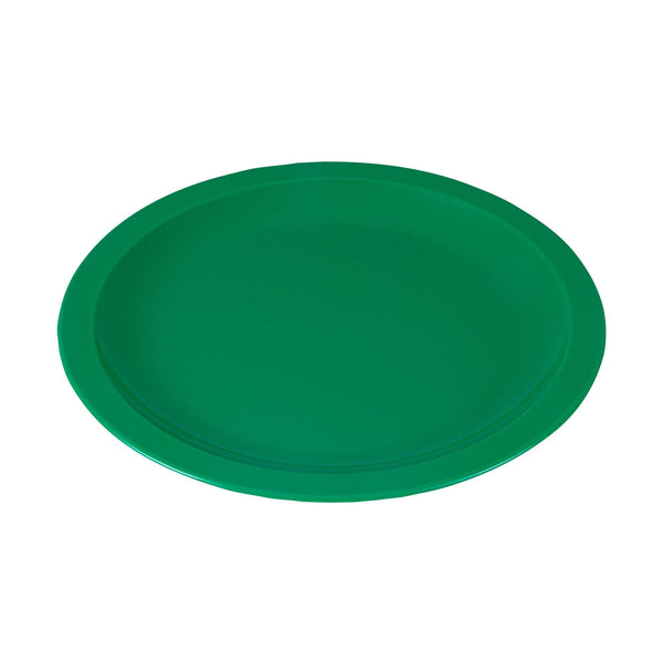 Restaurantware RW Kids Round Green Plastic Plate - 9" X 9" - 10 Count Box