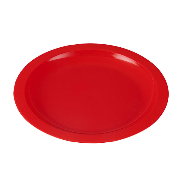 Restaurantware RW Kids Round Red Plastic Plate - 6 3/4" X 6 3/4" - 10 Count Box