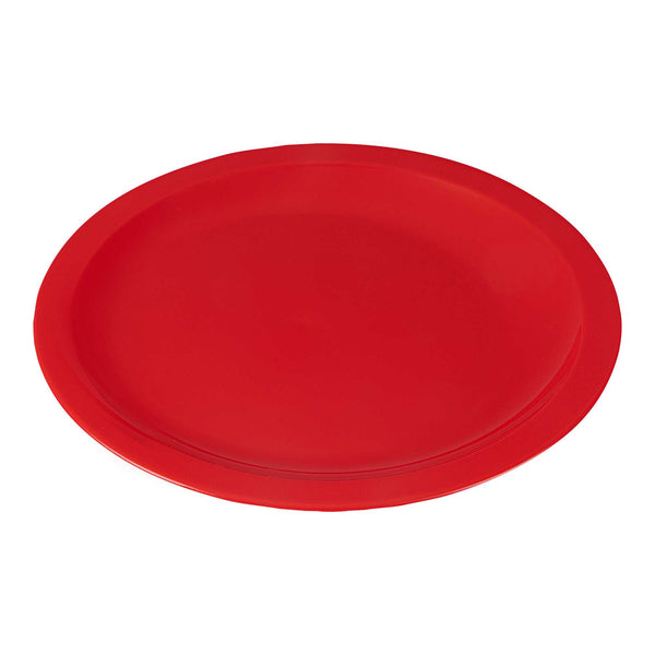 Restaurantware RW Kids Round Red Plastic Plate - 9" X 9" - 10 Count Box