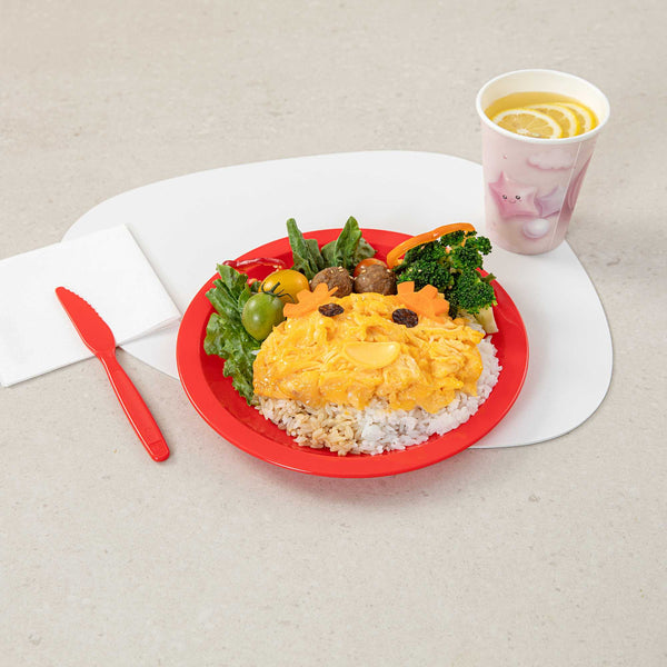 Restaurantware RW Kids Round Red Plastic Plate - 9" X 9" - 10 Count Box