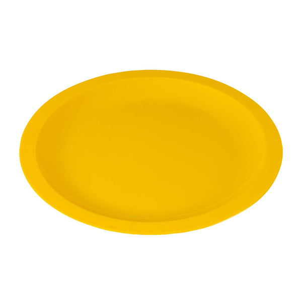 Restaurantware RW Kids Round Yellow Plastic Plate - 9" X 9" - 10 Count Box
