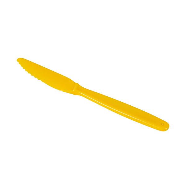 Restaurantware RW Kids Yellow Plastic Knife - 7" - 10 Count Box