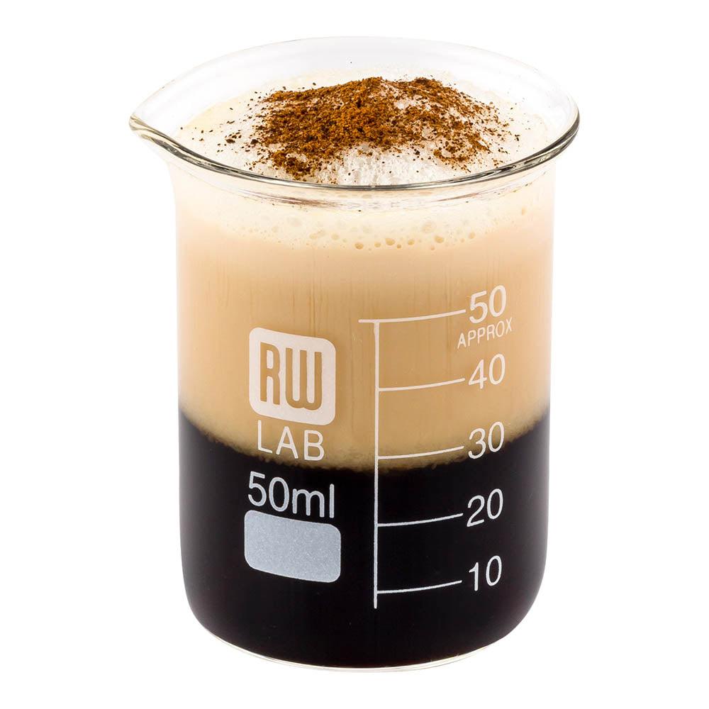 restaurantware RW Lab 50 mL Glass Beaker - Borosilicate - 2" x 2" x 2 1/2" - 10 count box