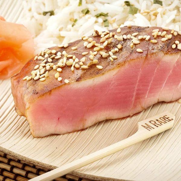 Restaurantware RW Smart Natural Bamboo Paddle Pick / Food Marker - Medium Rare - 4" - 1000 Count Box