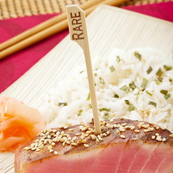 Restaurantware RW Smart Natural Bamboo Paddle Pick / Food Marker - Rare - 4" - 1000 Count Box