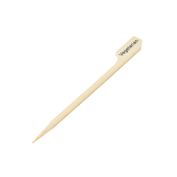 Restaurantware RW Smart Natural Bamboo Paddle Pick / Food Marker - Vegetarian - 4" - 1000 Count Box