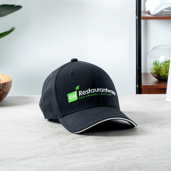 Restaurantware RW Threads Black Adjustable Perforated Hat - 1 Count Box