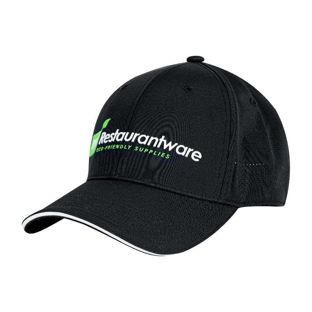restaurantware RW Threads Black Adjustable Perforated Hat - 1 count box