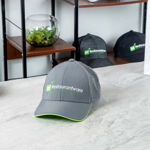 Restaurantware RW Threads Dark Gray Adjustable Trucker Hat - 1 Count Box