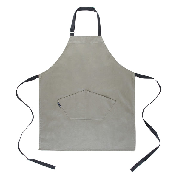 Restaurantware RW Threads Gray Cotton Cooking Apron - Flame Retardant - 32" X 26" - 1 Count Box