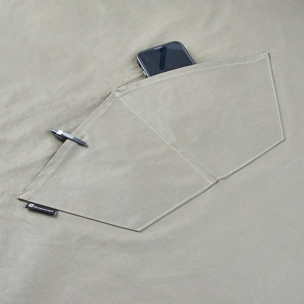 Restaurantware RW Threads Gray Cotton Cooking Apron - Flame Retardant - 32" X 26" - 1 Count Box