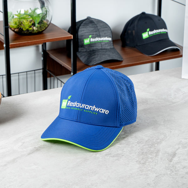 Restaurantware RW Threads Navy Blue Adjustable Trucker Hat - 1 Count Box