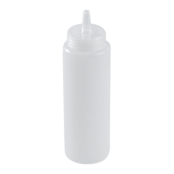 Restaurantware Sauce Tek 8 Oz Clear Plastic Squeeze Bottle - Precision Tip - 2" X 2" X 7" - 1 Count Box