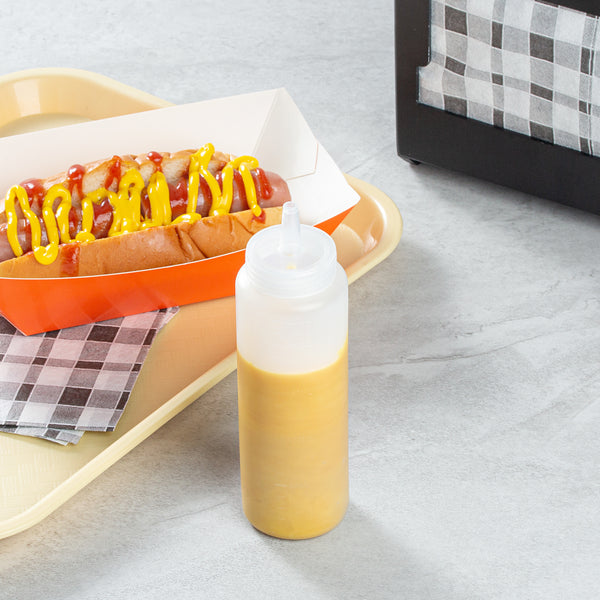 Restaurantware Sauce Tek 8 Oz Clear Plastic Squeeze Bottle - Precision Tip - 2" X 2" X 7" - 1 Count Box