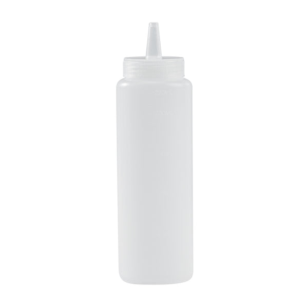 Restaurantware Sauce Tek 8 Oz Clear Plastic Squeeze Bottle - Precision Tip - 2" X 2" X 7" - 1 Count Box