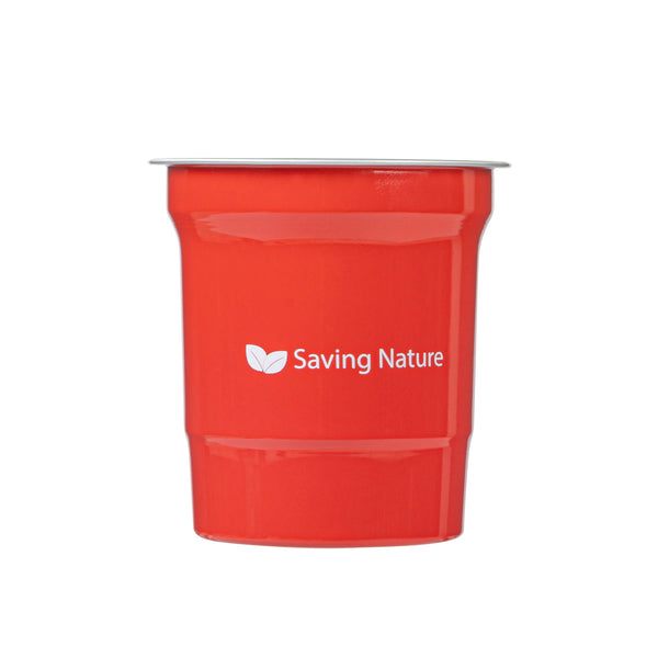 Restaurantware Saving Nature 16 Oz Red Aluminum Drinking Cup - 3 3/4" X 3 3/4" X 4" - 100 Count Box