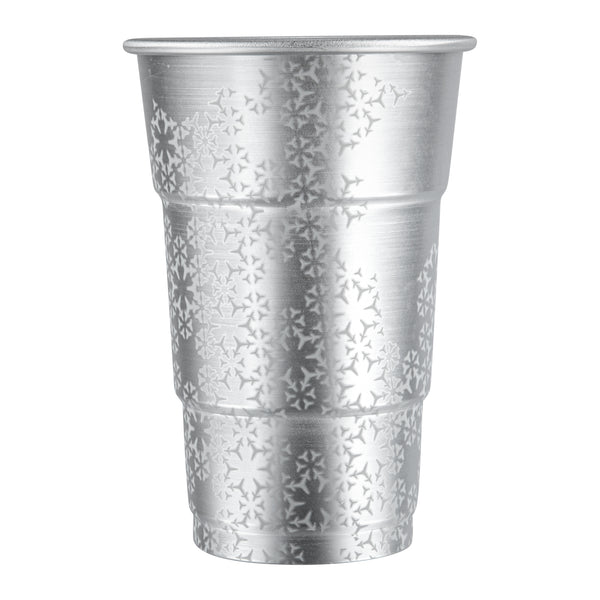 Restaurantware Saving Nature 20 Oz Aluminum Color Changing Drinking Cup - 3 1/2'' X 3 1/2'' X 5 1/2'' - 48 Count Box