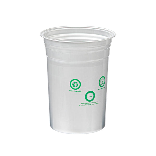 Restaurantware Saving Nature 20 Oz Aluminum Drinking Cup - 3 3/4" X 3 3/4" X 5" - 100 Count Box