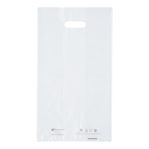 Restaurantware Saving Nature Clear Plastic Take Out Bag - Fits 4-Cup Drink Carrier - 17 3/4" X 9 3/4" X 7" - 100 Count Box