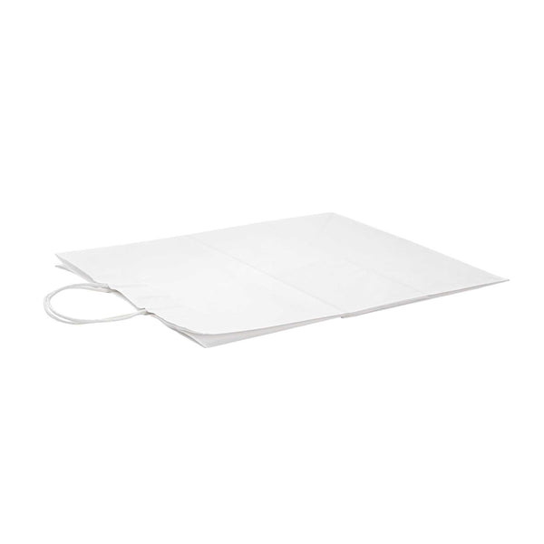 Restaurantware Saving Nature White Paper Large Retail Bag - With Handles - 16" X 9 3/4" X 17 1/4" - 100 Count Box
