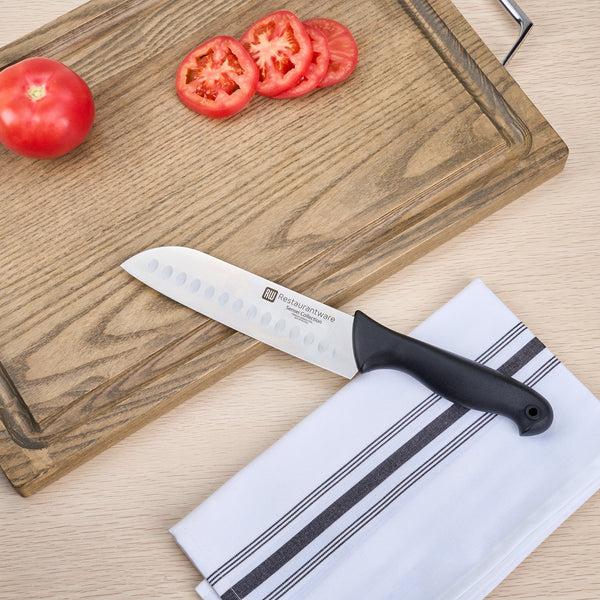 Restaurantware Sensei Back Of The House German Steel 7" Santoku Knife - HACCP Protection - 1 Count Box