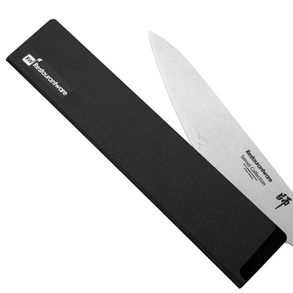 Restaurantware Sensei Black Plastic Knife Blade Cover / Guard - 10 1/2" X 2" - 1 Count Box