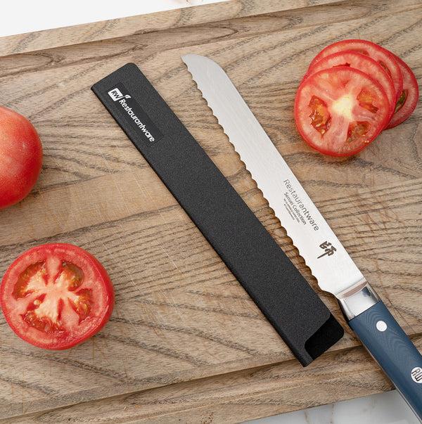 Restaurantware Sensei Black Plastic Knife Blade Cover / Guard - 10" X 1 1/2" - 1 Count Box