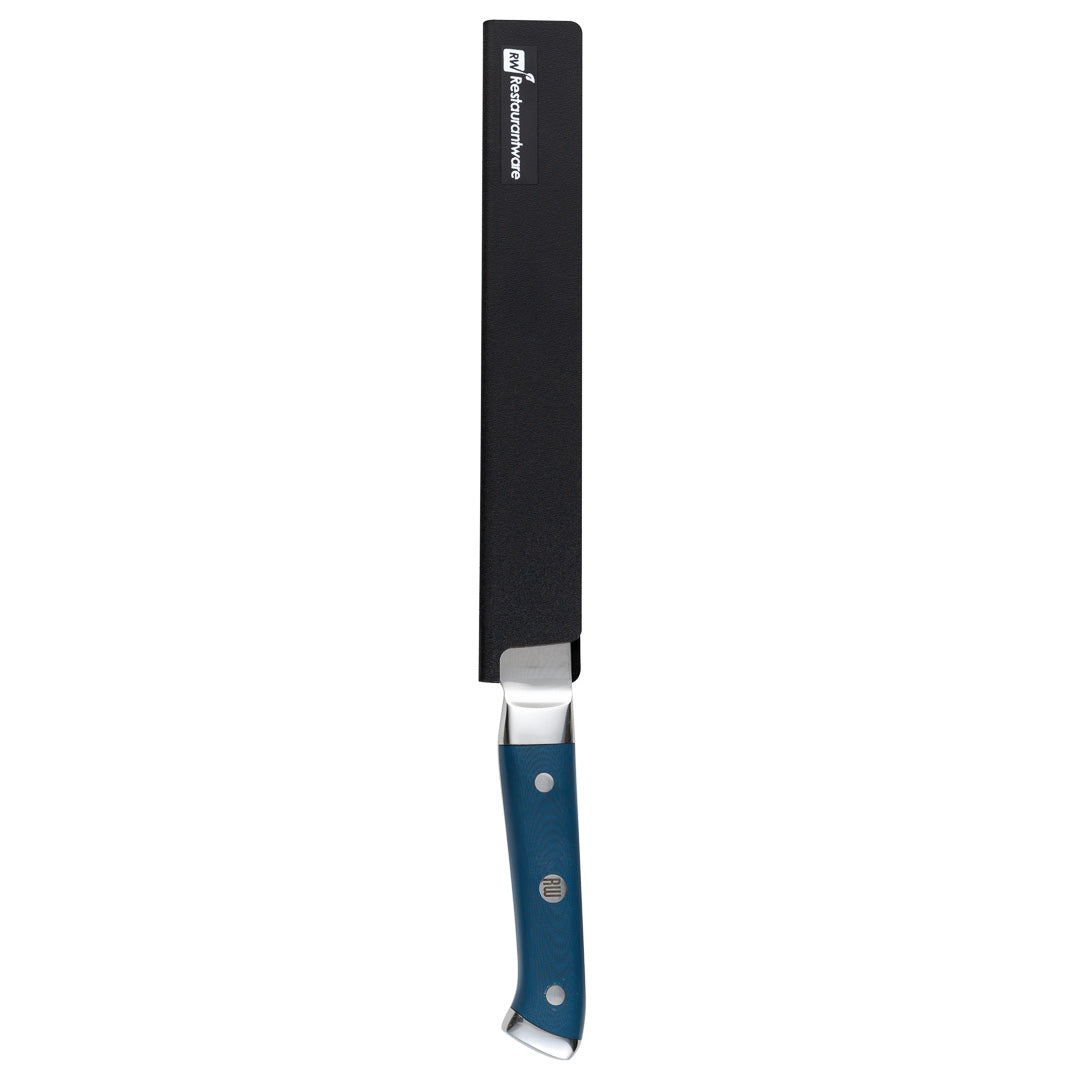 restaurantware Sensei Black Plastic Knife Blade Cover / Guard - 10" x 1 1/2" - 1 count box
