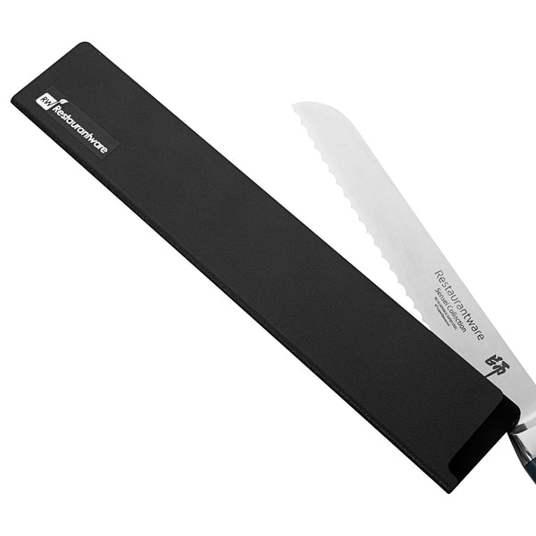 Restaurantware Sensei Black Plastic Knife Blade Cover / Guard - 12" X 2" - 1 Count Box