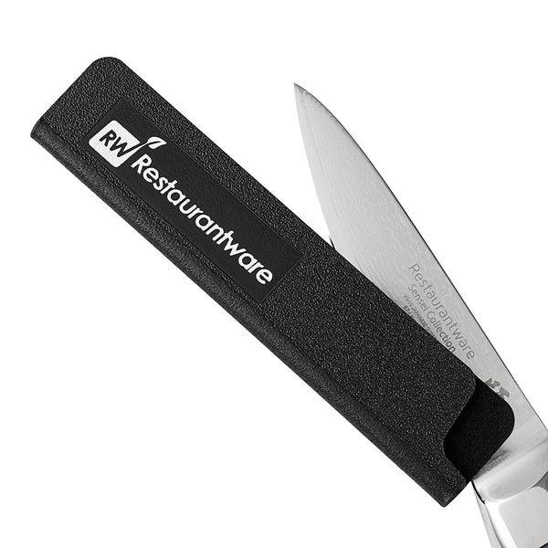 Restaurantware Sensei Black Plastic Knife Blade Cover / Guard - 4 3/4" X 1" - 1 Count Box