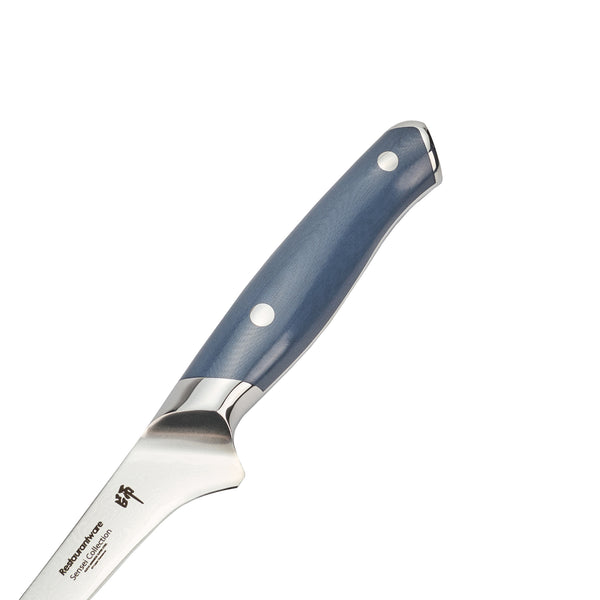 Restaurantware Sensei Blue Damascus Steel 6" Boning Knife - 1 Count Box