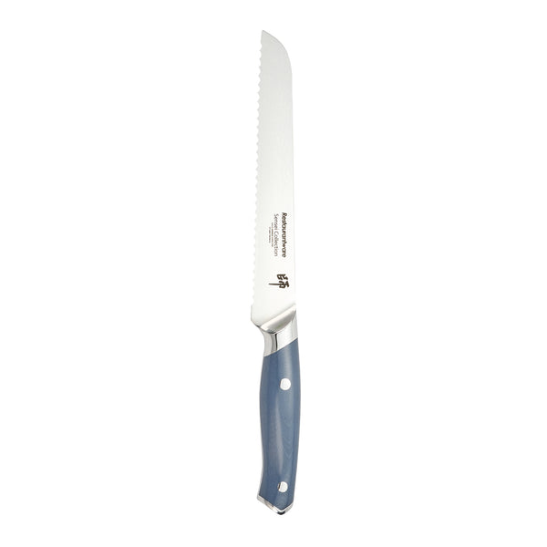 Restaurantware Sensei Blue Damascus Steel 8" Bread Knife - 1 Count Box