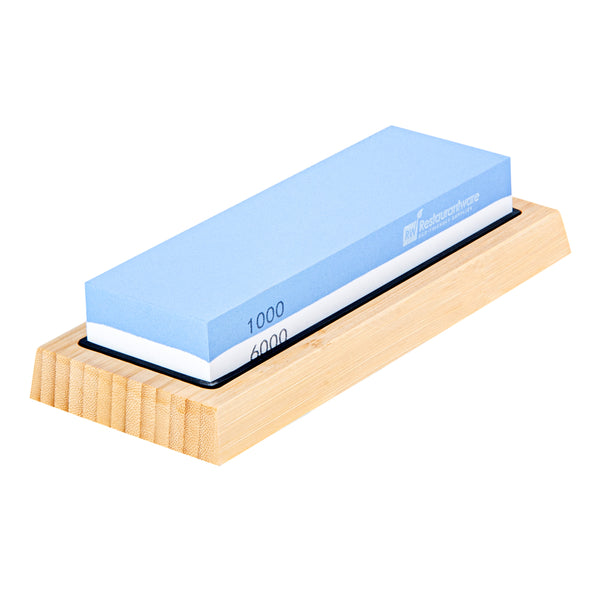 Restaurantware Sensei Whetstone Knife Sharpening Set - 1000/6000 Non-Slip Base - 1 Count Box